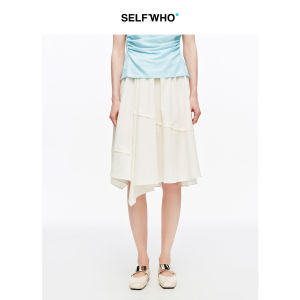 TENCEL Linen Asymmetric Pleated Skirt