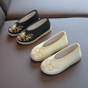 Boys the Han-Style Clothing Shoes Kids Old Beijing Cloth Shoes Spring & Fall Chinese Style Embroidered Shoes Ancient Style Shoes Performance Shoes National Shoes