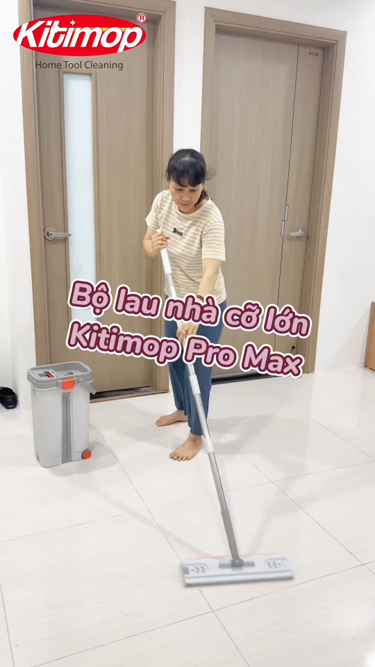 Bông lau nhà thay thế KITIMOP PRO MAX-1 38x12cm sợi microfiber dùng cho bộ lau nhà PRO MAX