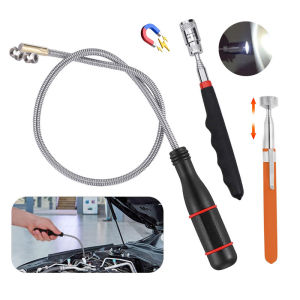 Telescopic Magnetic Pickup Tool Extendable Magnet Retrieval Pen Pickup Rod for Car Repairing Machinery Maintenance Car Tools