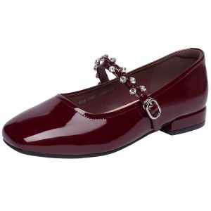 Josiny | French Style Square Toe Coarse Heel Mary Jane Shoes