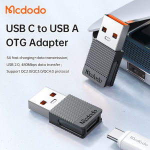 Mcdodo USB อะแดปเตอร์ชนิด A To Type-C OTG อะแดปเตอร์แปลงข้อมูลตัวผู้ไปยังตัวเมีย QC4.0ชาร์จเร็ว5A สำหรับขั้วต่อหูฟังแลปท็อปโทรศัพท์