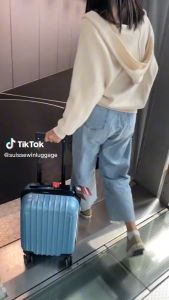 กระเป๋าเดินทางขนาดเล็ก 14 นิ้ว Boarding Case กระเป๋าถือ Mini Trolley Case รถเข็น 3 ส่วน Deluxe Edition