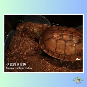 Floating Turtle Basking Platform for Natural Sunbathing Resin Material with Rock and Driftwood Texture 乌龟树脂晒台