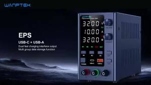 WANPTEK | WANPTEK EPS3210 Adjustable DC Bench Power Supply 32V 10A 320W CV‑CC Regulator USB‑C USB‑A for Lab Repair DIY