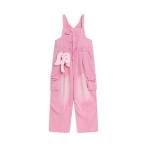 3D Embroidery Dungaree Jeans