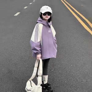 Fashionable Girls Jacket Autumn New Arrival Childrens Windbreaker Coat Super Cute Kids Outerwear Breathable Machine Washable