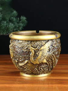 Copper Jude Pure Copper Boy Meets Girl Cornucopia Chinese Retro Luxury Creative For Home Office Storage Ashtray