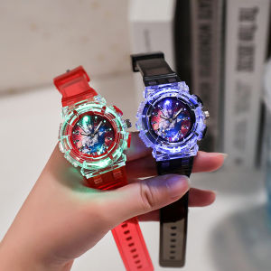 Cartoon Figure Childrens Quartz Wrist Watches Fashion Luminous Silicone Kids Watch Boys Girls Birthday Festival Clock Gifts