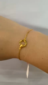 Poh Heng Jewellery 24K Cirque Wave Link Bracelet in Yellow Gold [Price By Weight]