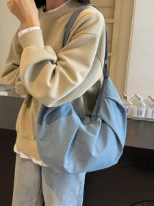 New Large Capacity Nylon Dumpling Shape Casual Womens Lightweight Tote Bag Fashion Simple Single Shoulder Slant Cross Bag