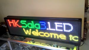 Running Text Dua Sisi 40X100cm RGB Full Colour Wifi Outdoor