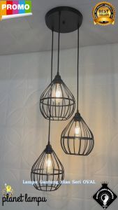Lampu Gantung Hias Minimalis Oval 3 IN 1: Desain & Keunggulan