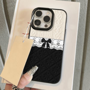 Woven Pattern Phone Case For Samsung S26 Ultra A57 A56 S25 Ultra A37 Bow For Samsung A17 4G A07 4G S24 FE 5G A26 5G Cover Funda