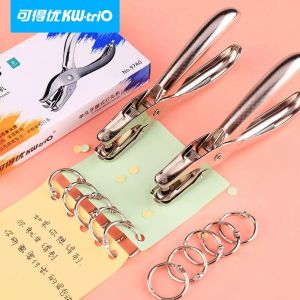 Manual Hand-Held Single-Hole Punch Cutter Paper Punching Machine Hand OperatedKW-TRIO Brand Office School Cultural Supplies