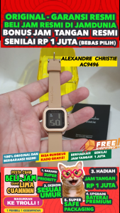 JAM TANGAN ALEXANDRE CHRISTIE WANITA ORIGINAL 9496 AC9496 AC 9496 - Women CT - Rubber - Cream - Jamdunia / Jam dunia JD18 # JAM TANGAN ALEXANDER CHRISTIE WANITA JAM ALEXANDER CHRISTIE WANITA + AC 9496 L2 AC9496 AC9496L2 AC 9496L2 ACF9496L2 S003
