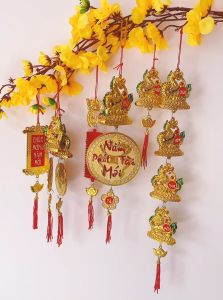 Sét 2 Dây Liễn Treo Hình Rồng - treo trang trí nhà cửa cây mai cây đào nhà hàng