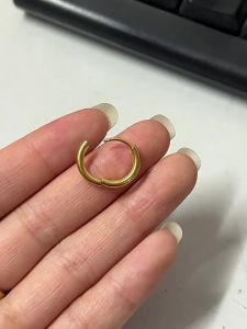 2Pcs Minimalist Gold Silver Hoop Earrings With Hypoallergenic Metal And Various Sizes Perfect For Daily Wear And Special Events