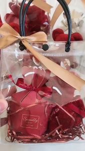 UMI Coral Fleece Hand Towel Bear LED Light Candy Box Gift Wedding Present Birthday Doorgift Sapu Tangan Kenduri Bajet 毛巾熊