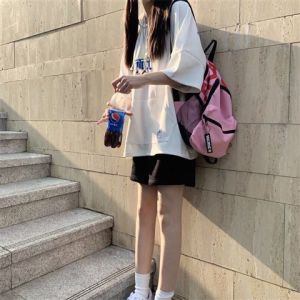 กางเกงขายาวทรงตรงเอวสูงหลวมๆ ฤดูใบไม้ผลิและฤดูใบไม้ร่วง กางเกงขายาวลำลองสำหรับผู้หญิง ดีไซน์โซ่เปิดโล่ง แฟชั่นใหม่