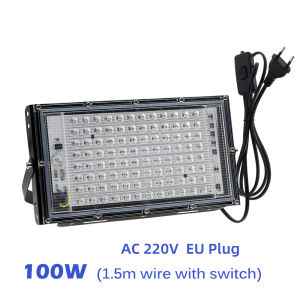 395nm 400nm LED UV Floodlight 220V 110V Ultraviolet Stage Lamp 50W 100W  Stage Blacklight Waterproof Disco Party Stage Backlight