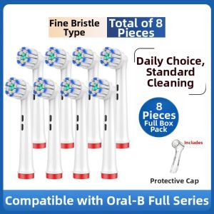 Universal Electric Toothbrush Heads Compatible with OralB/Oliver D12/D16/3757/3709 Deep Cleaning Multi-Dimensional Design