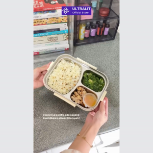 ULTRALIT Lunch Box Kotak Makan Bahan Stainless Steel SS304 Metal Anti Karat Food Grade