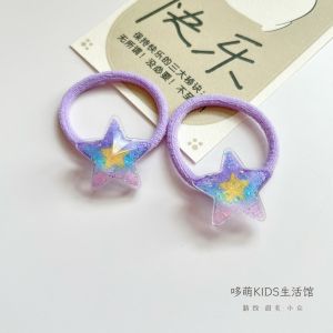 Elastic Hair Ties for Girls Baby Star Hair Accessories Childrens Hair Bands No Damage to Hair Good Elasticity Head Ropes