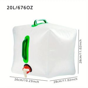 Outdoor Folding Water Bag Large Capacity Portable Water Bag Big Container Kettle Plastic Bucket Camping Equipment Supplies