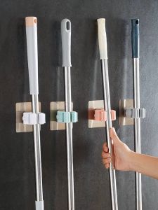 ที่หนีบไม้กวาด ที่หนีบถูพื้นติดผนัง ที่เก็บไม้ม็อบ ที่เก็บไม้กวาด ที่แขวนอเนกประสงค์ ที่แขวน