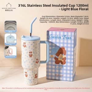 MODERN SWEETHOME | Fashionable Large Capacity Insulated Straw Cup Birthday Gift