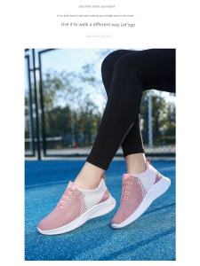 2023 Summer New Youth round Toe Flat Bottom Slip-on White Shoes Flying Woven Breathable Easiest for Match Slip-on Flats Womens Shoes