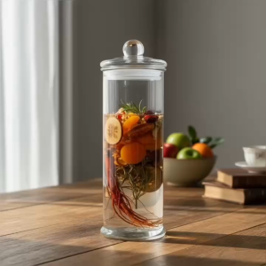 Bình Ngâm Rượu Thủy Tinh 15 Lít Dáng Trụ Trơn TT15L - Bình Ngâm Sâm Khổ Lớn Cao 54cm Thủy Tinh Dày Dặn Trong Suốt