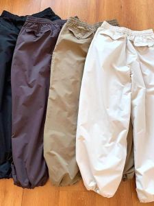 Warm Casual Loose Straight Leg Pants Autumn Winter New Style Womens Fashionable High Waist Polyester Fiber Harlan Pants