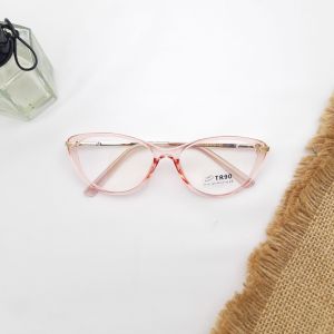 Kacamata Wanita Cat Eye Lensa CRMC Photocromic Minus Plus Cylinder Progresif Anti Radiasi free Box Lap dan Cairan Pembersih