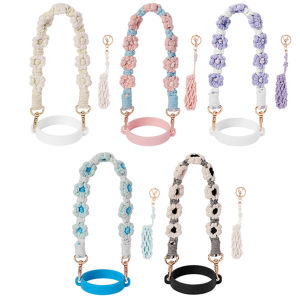 Welcomehome Water Bottle Handle for Stanley Cup 16-40 OZ Woven Cup Handle Sling Waterbottle Sling Strap for Stanley Cup Accessories