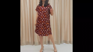 7044 (014) [READY STOCK ] BATIK DRESS/NIGHT WEAR DRESS/DRESS KELAWAR/HOME WEAR