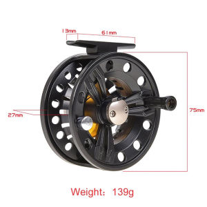 Fly Reel 75mm FULL METAL Body Super Large Light CNC Machined Arbor Fly Fishing Reels for FreshWater SaltWater Aluminum Fly Wheel