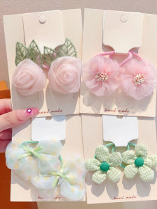 Non-Damaging Flower Hair Ties Pink