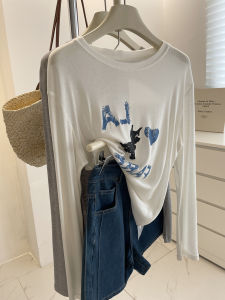 Áo Chống Nắng Dài Tay Thoáng Khí Cho Nữ Mùa Hè Thường Ngày Cổ Tròn Tay Dài Bằng Vải Lanh Mỏng Thoải Mái Phong Cách Hàn Quốc