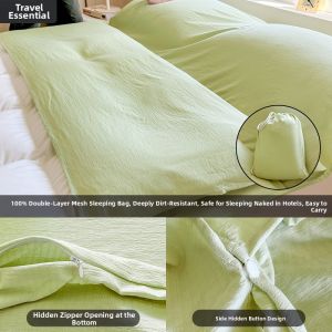 KAMONI | Protective Reusable Travel Bed Sheets and Duvet Cover Set 4 Pieces
