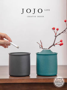 Creative Personalized Ashtray with Lid Anti-Dust Elegant Home Use Ceramic Material Festival Gifts Fashionable Ashtray