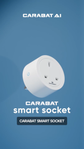 Carabat Smart Socket | Smart Plug 20A | Tuya WiFi App Control | Remote On/Off | Energy Monitoring | Voice Assistant Comp