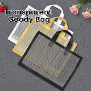Den Den Premium Transparent Goodies Bag For Gift PVC Material Hand Carry Bag Women Girl Waterproof - Beg Perempuan Wanita Beg Galas Tak Kalis Air 透明PVC材质手提包