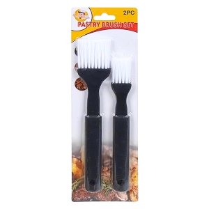 2PCS Long Handle Barbecue Brush Oil Brush Food Grade Baking Cake Brush High Temperature Resistant Kitchen Baking Tools