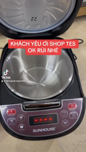 Nồi cơm điện tử lòng - ruột - lõi inox 304 cao cấp 18 lít SUNHOUSE SHD8909 chính hãng giá tốt
