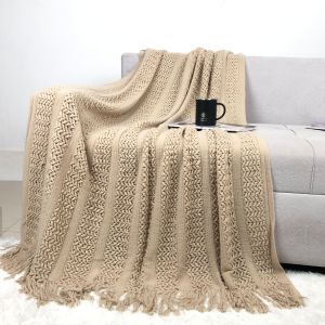 Luxury European Style Solid Color Throw Blanket Sofa Cover Bedspread Air Conditioning Blanket