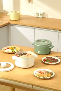 หม้อมินิมอล หม้อไฟฟ้า 1.8 L อเนกประสงค์ หุงข้าว ต้ม ผัด ทอด อุ่น ตุ๋น นึ่ง ขนาด ครบจบในหม้อเดียว พร้อมส่ง