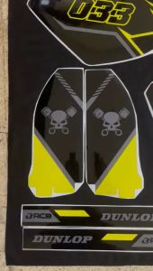 Decal New Dtracker 150 MOTIF SIMPLE HITAM KUNING D-A4-179 A4-427