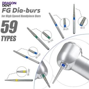 10Pcs/Pack TR Type Extra Coarse Dental Diamond Burs Dentistry Drills Dental Burs for High Speed Turbines Dentist Tools Dia.1.6mm
